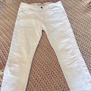 Joe’s white ankle jeans